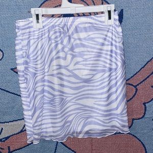 Shein Lavender Zebra Skirt
